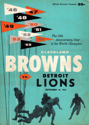 1955_National Football League_Cleveland Browns vs. Detroit Lions_Program